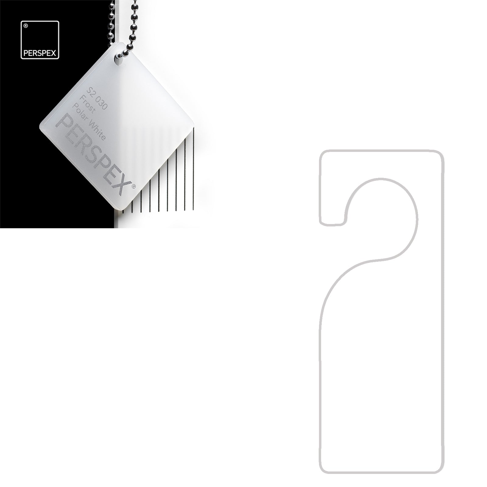 Acrylic Door Hanger Blanks - Style 3 - Laserworksuk