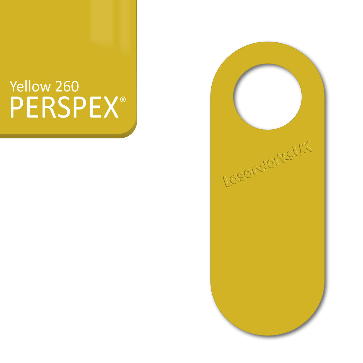 Acrylic Door Hanger Blanks - Style 4 - Laserworksuk