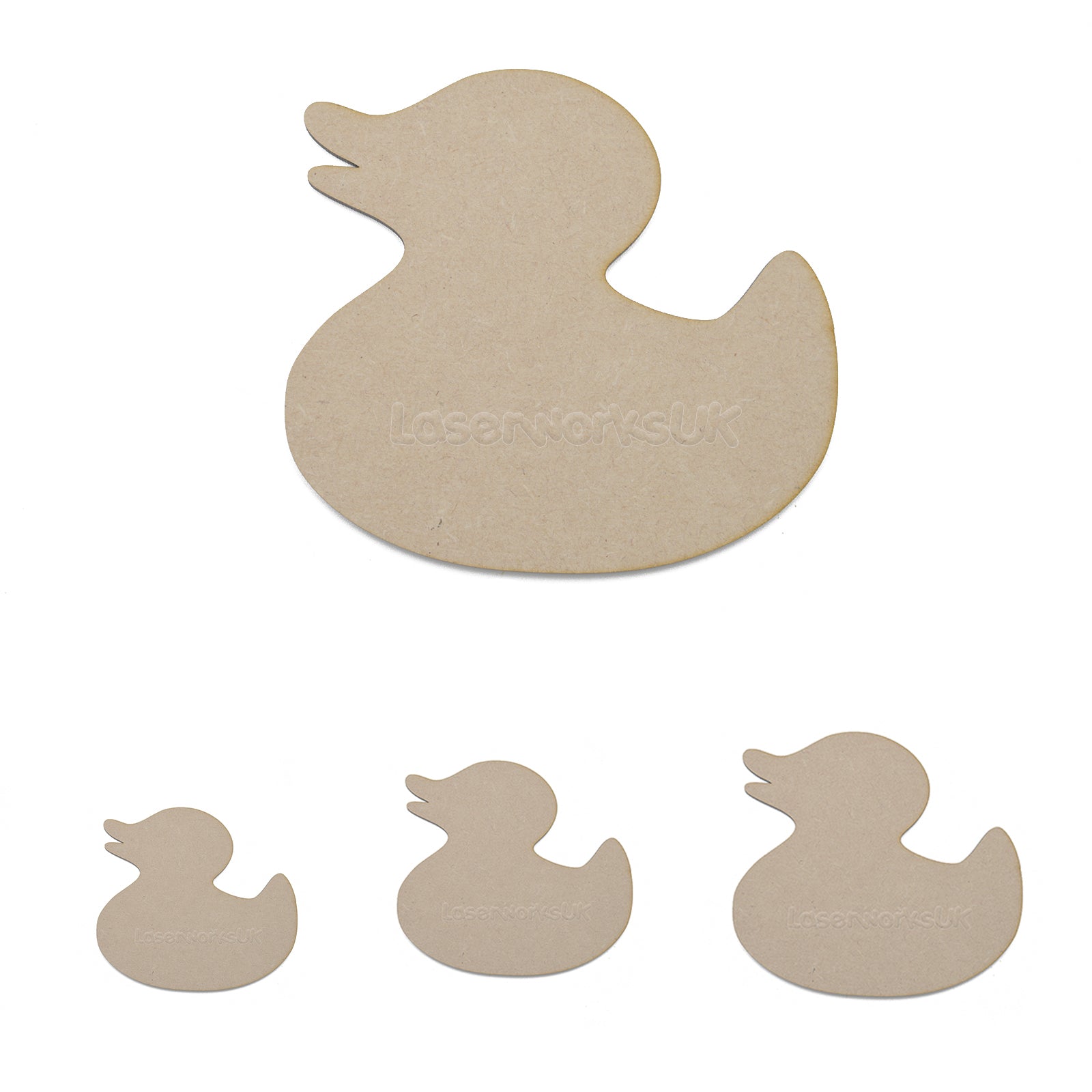 Wooden MDF Ducks - Craft Duck Shapes - LaserworksUK