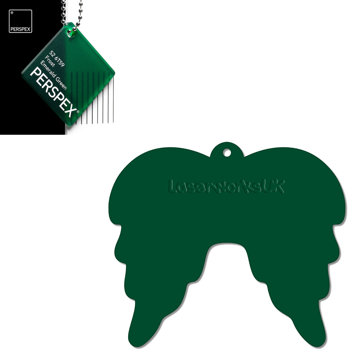 Acrylic Christmas Angel Wings Blanks (10cm Pack of 5) - Laserworksuk