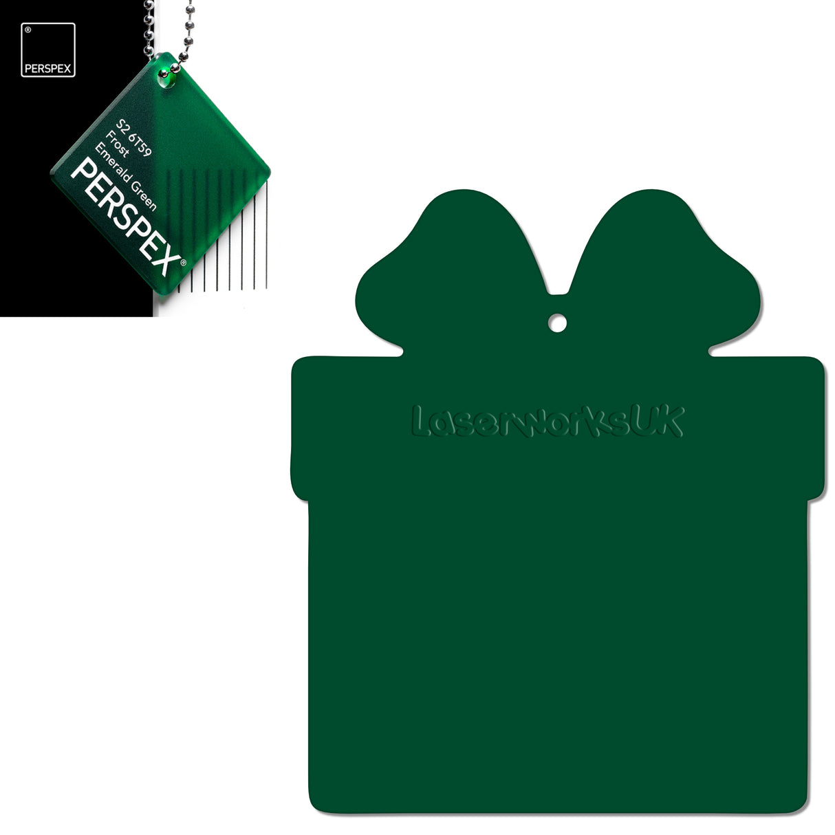 Acrylic Christmas Present Gift Box Blanks - Laserworksuk