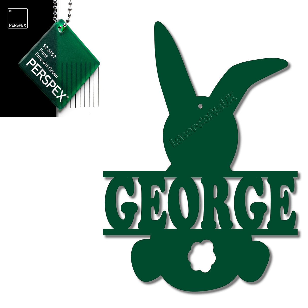 Acrylic Personalised Easter Decorations - Laserworksuk