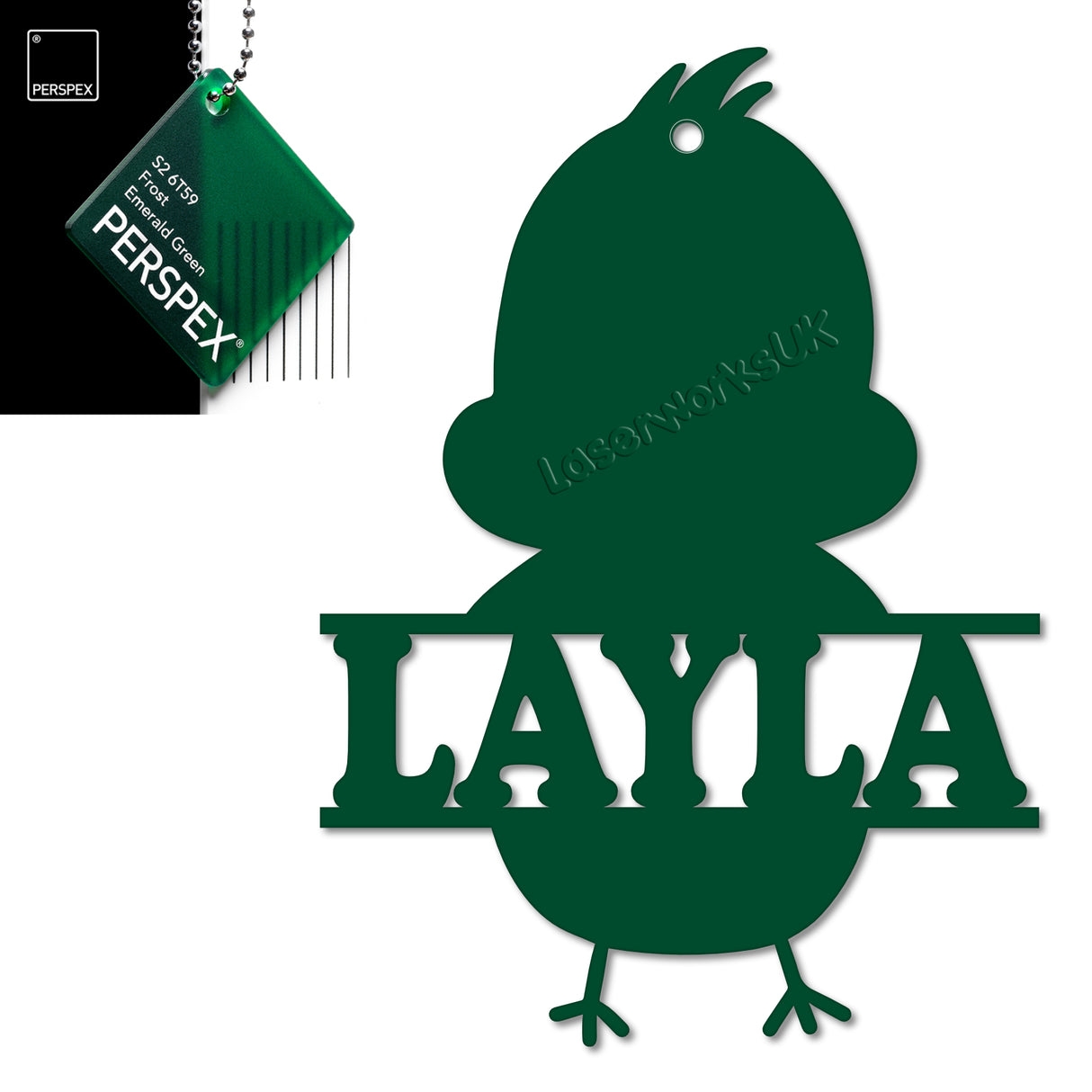 Acrylic Personalised Easter Decorations - Laserworksuk