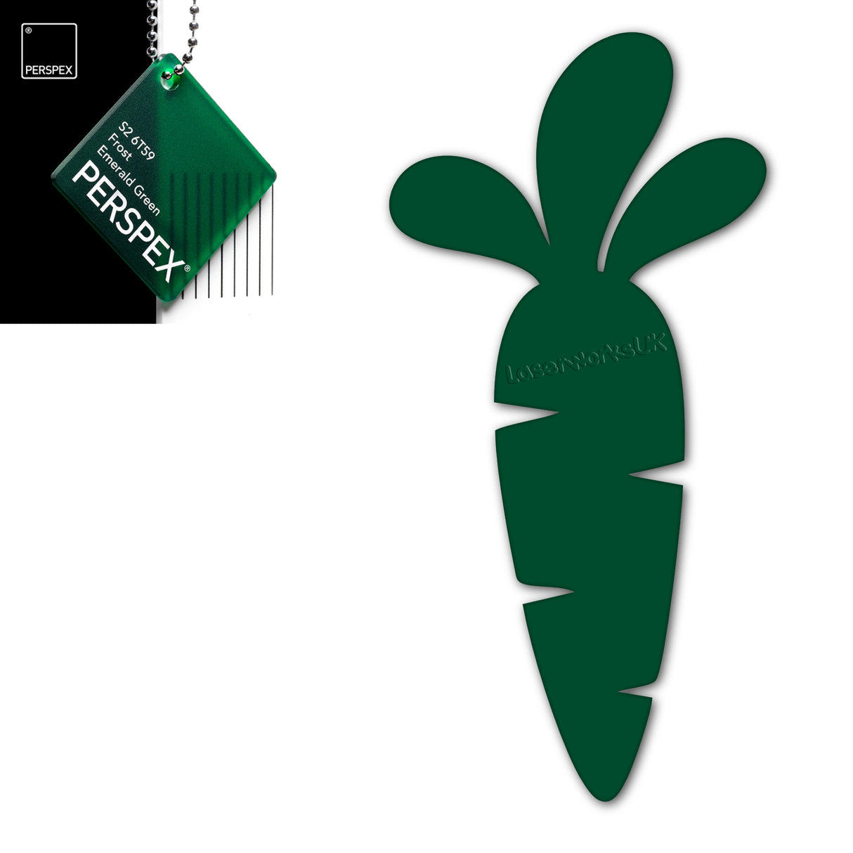 Acrylic Easter Carrot Blank Shapes (8cm Pack of 6) - Laserworksuk