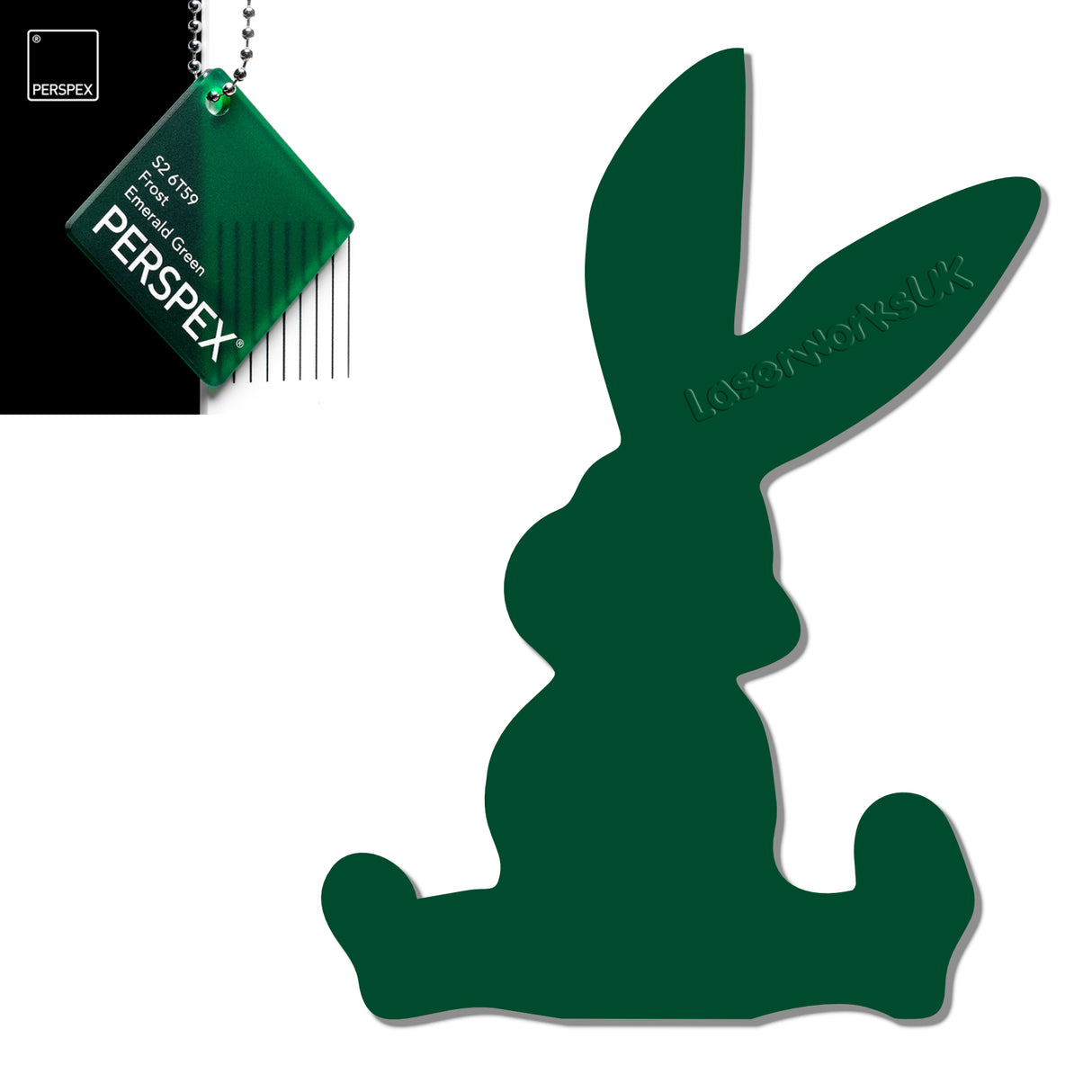 Acrylic Easter Cute Bunny Blanks (pack of 6) - Laserworksuk