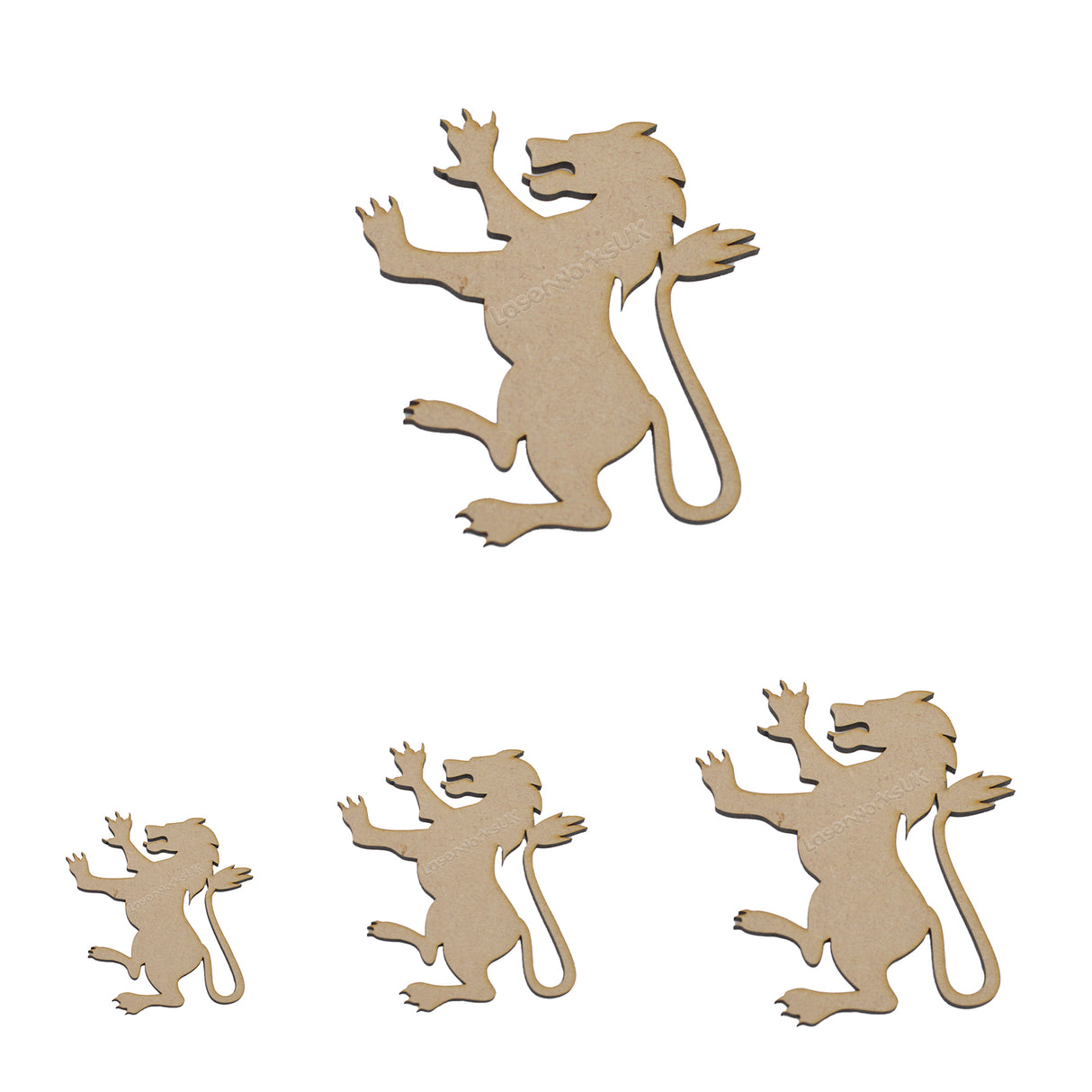 England Lion Craft Shapes - LaserworksUK
