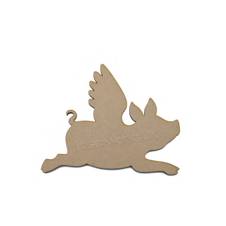 Flying Pig - MDF Craft Shapes - LaserworksUK