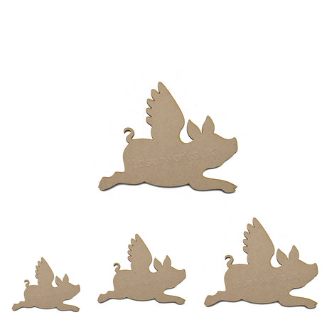 Flying Pig - MDF Craft Shapes - LaserworksUK