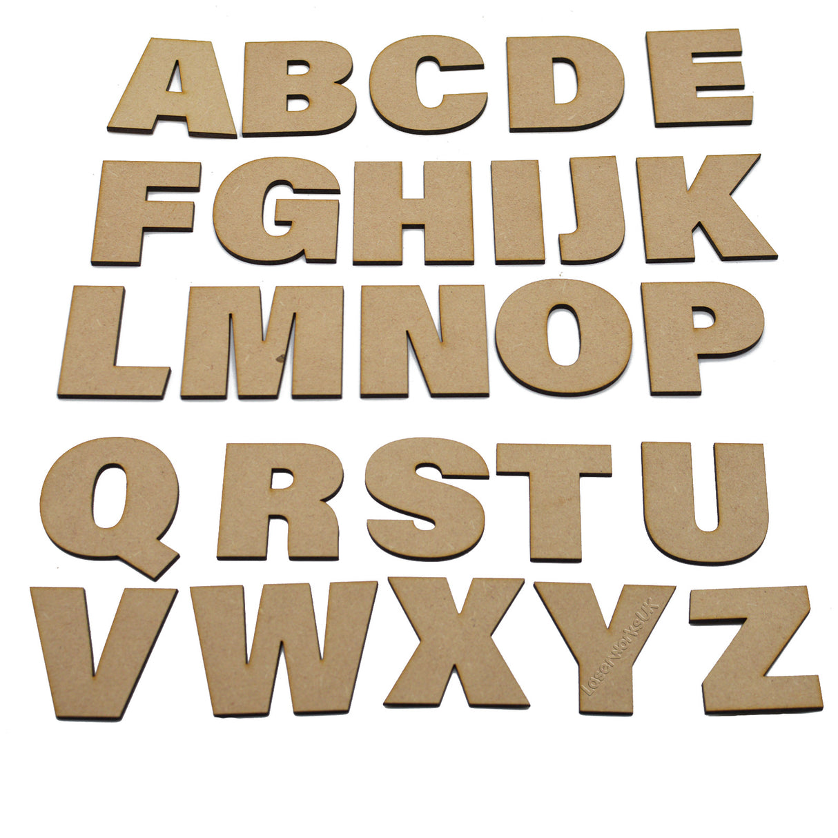 Letters - Large Bold Craft Letters & Numbers (F21) - LaserworksUK