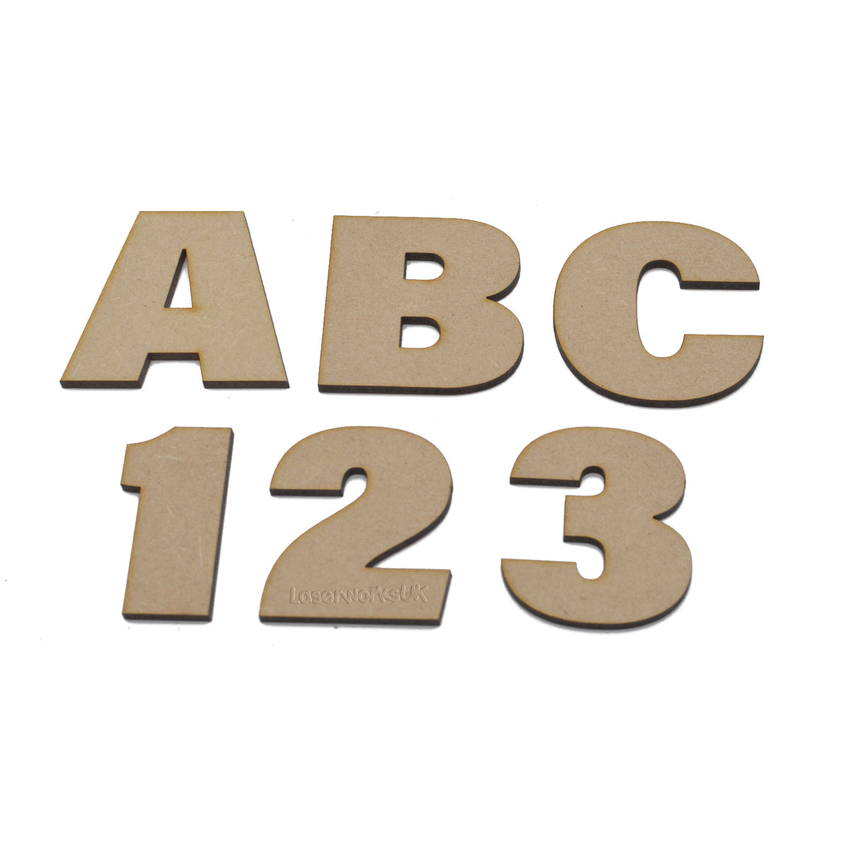 Letters - Large Bold Craft Letters & Numbers (F21) - LaserworksUK