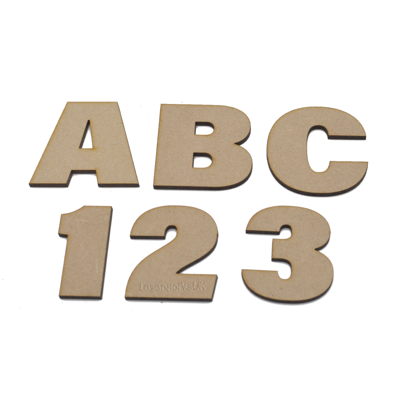 Letters - Large Bold Craft Letters & Numbers (F21) - LaserworksUK