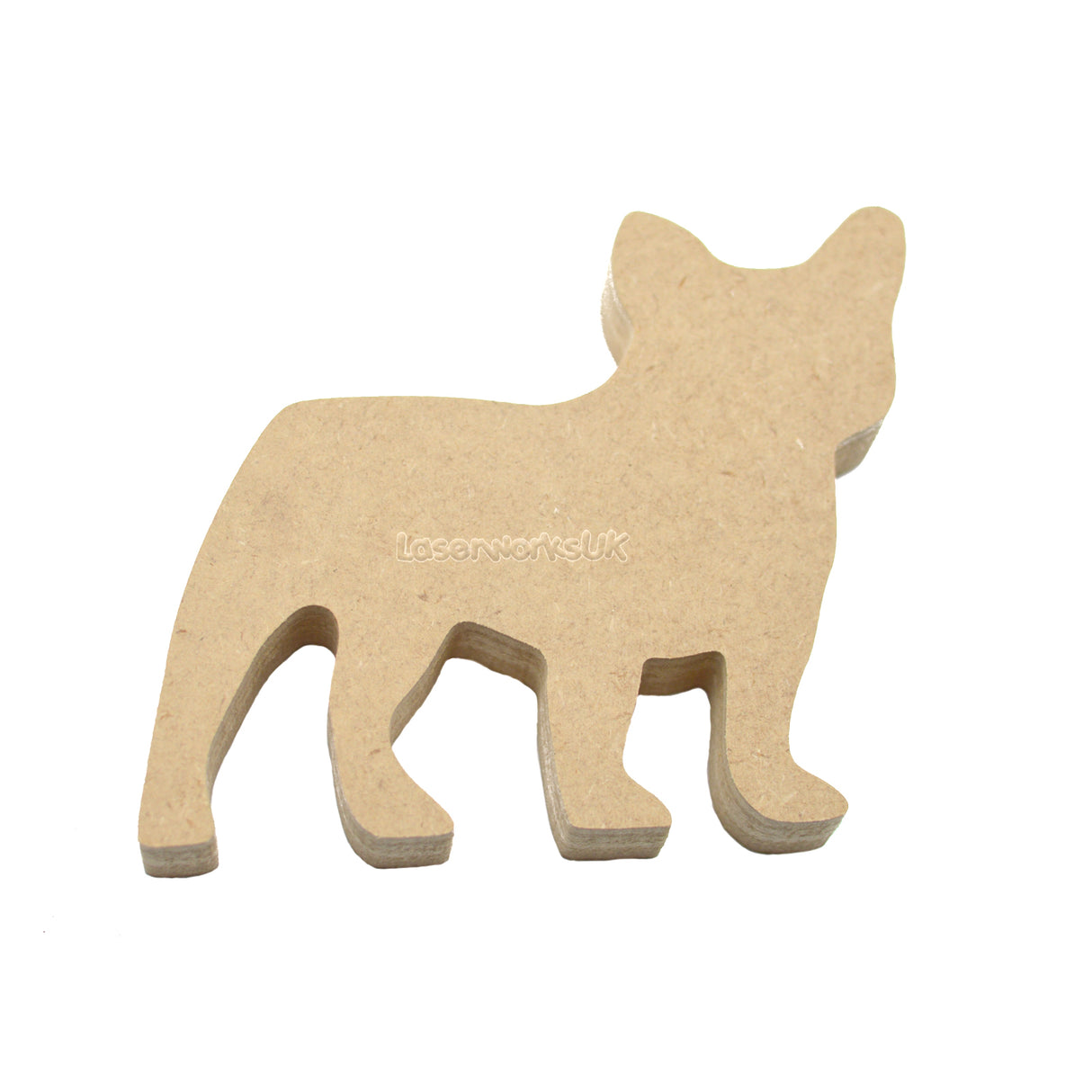 Freestanding French Bulldog - 18mm MDF Dog Shapes - Laserworksuk