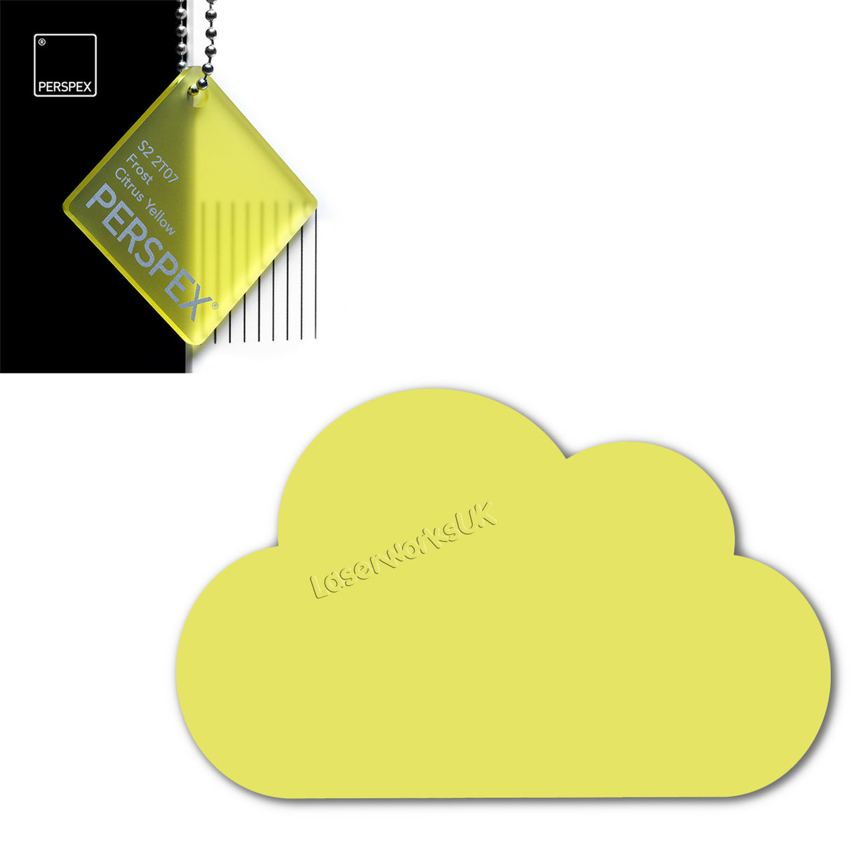 Cast Acrylic Cloud Shapes - Nursery Blanks (10cm Pack of 5) - Laserworksuk