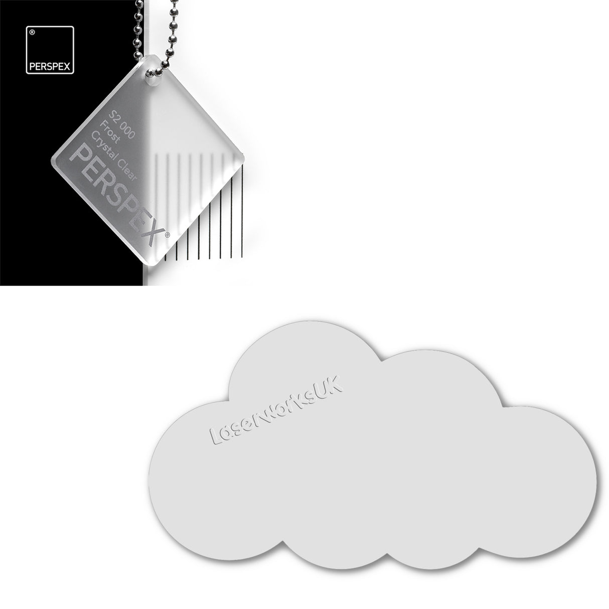 Acrylic Clouds - Nursery Blanks (20cm Pack of 2) - Laserworksuk