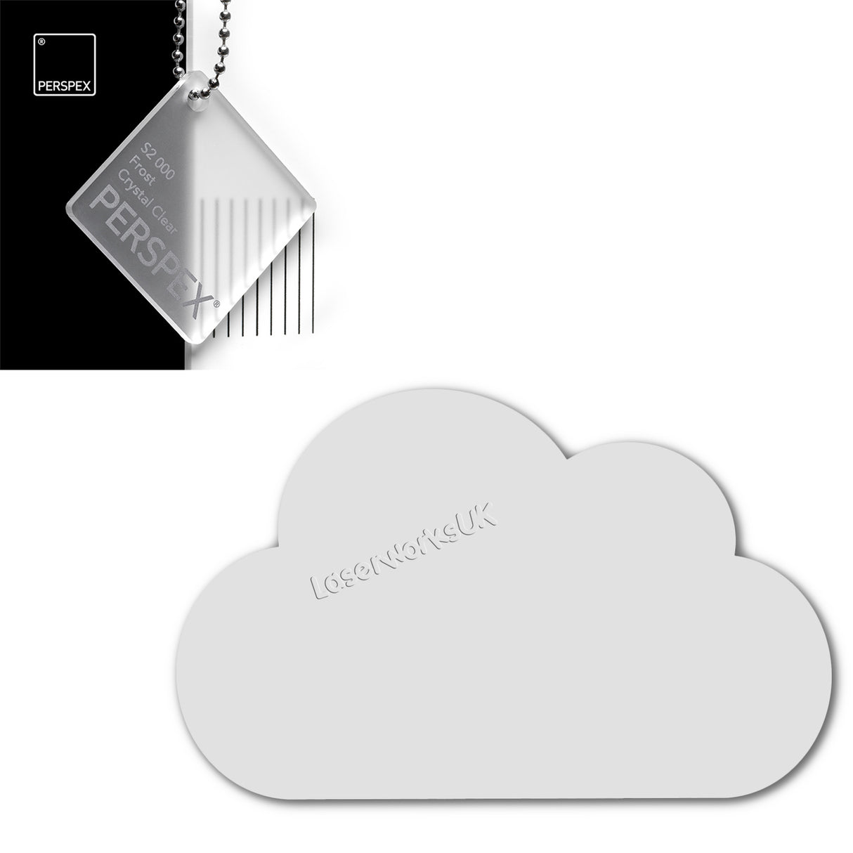 Cast Acrylic Cloud Shapes - Nursery Blanks (10cm Pack of 5) - Laserworksuk
