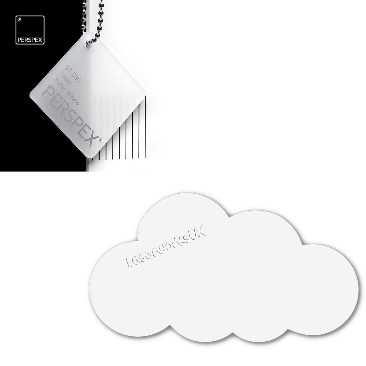 Acrylic Clouds - Nursery Blanks (20cm Pack of 2) - Laserworksuk