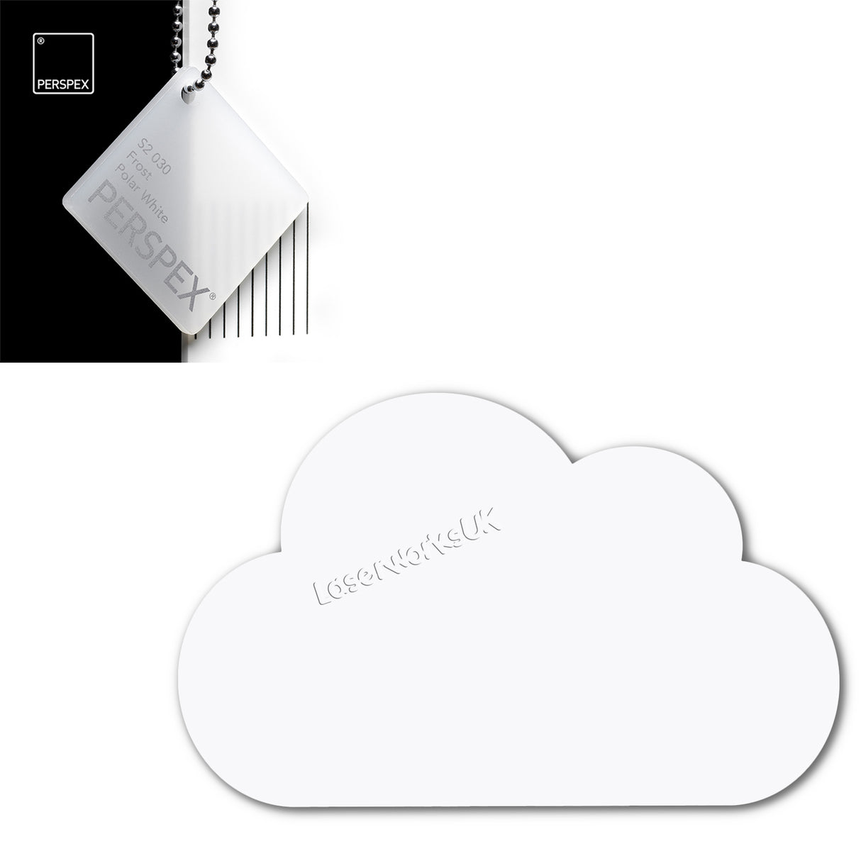 Cast Acrylic Cloud Shapes - Nursery Blanks (10cm Pack of 5) - Laserworksuk