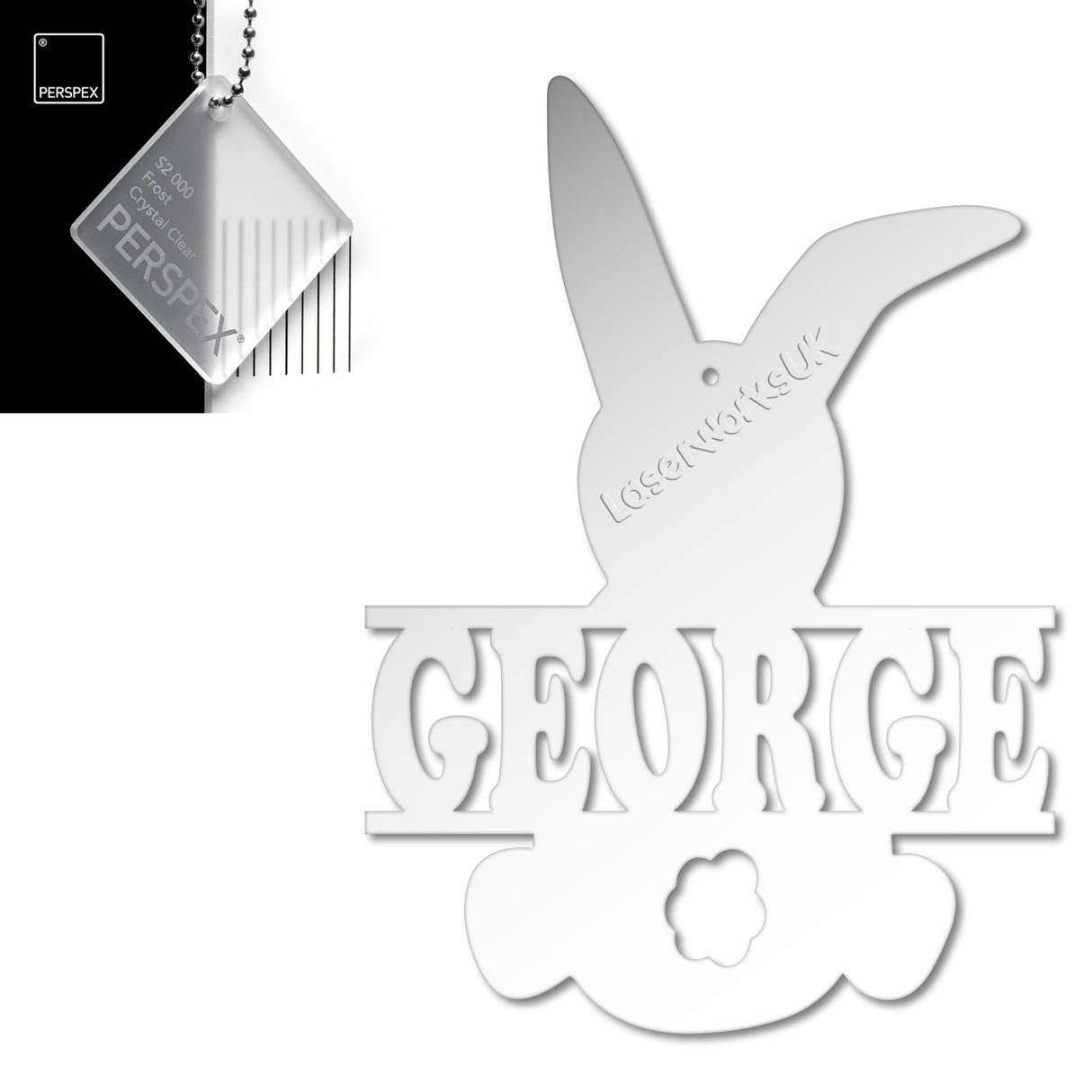 Acrylic Personalised Easter Decorations - Laserworksuk