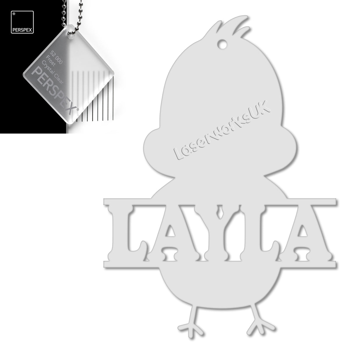 Acrylic Personalised Easter Decorations - Laserworksuk