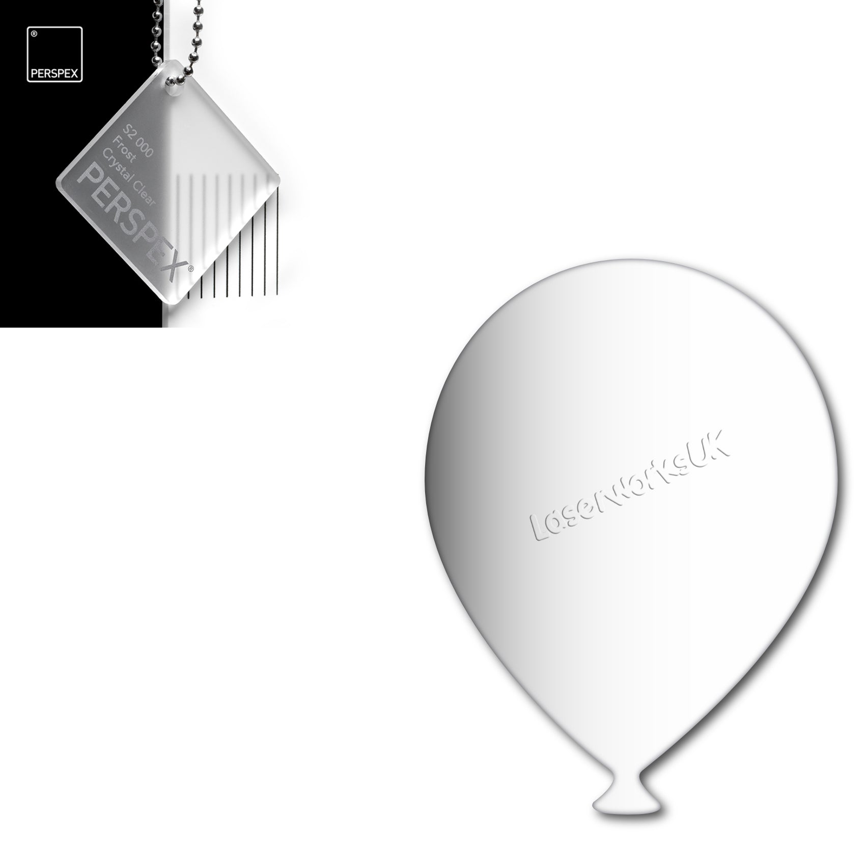 Acrylic Balloons - Party Balloon Blanks (12cm Pack of 5) - Laserworksuk