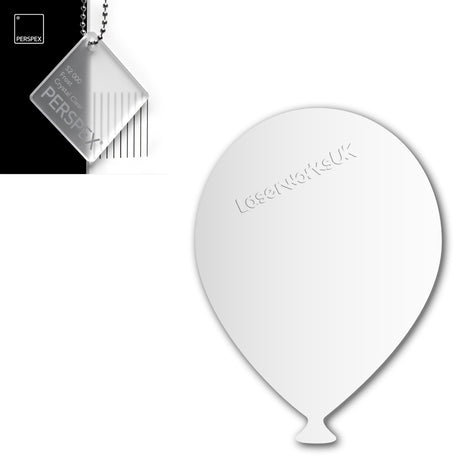 Acrylic Balloons - Party Balloon Blanks (12cm Pack of 5) - Laserworksuk