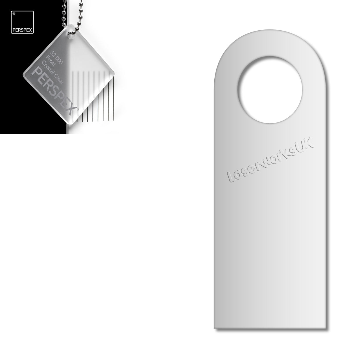 Acrylic Door Hanger Blanks - Style 5 - Laserworksuk