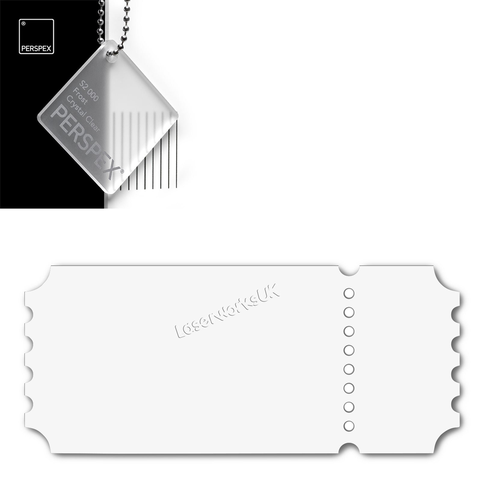 Acrylic Vintage Ticket Blanks - Laserworksuk