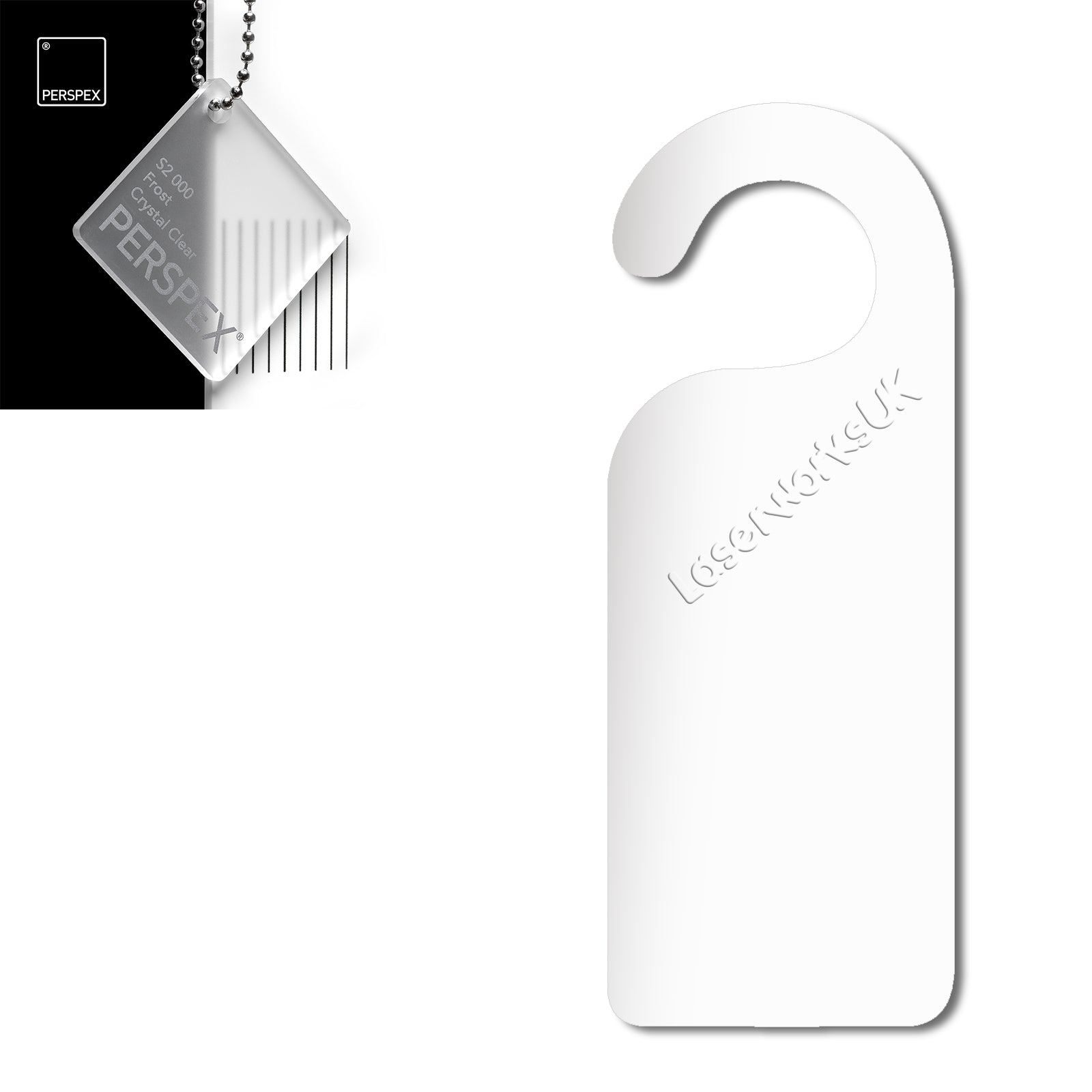 Acrylic Door Hanger Blanks - Style 1 - Laserworksuk