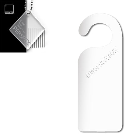 Acrylic Door Hanger Blanks - Style 1 - Laserworksuk