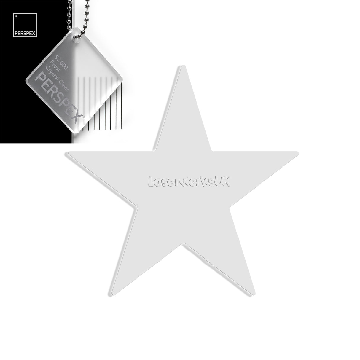 Star Shaped Acrylic Blanks - 25cm - Laserworksuk