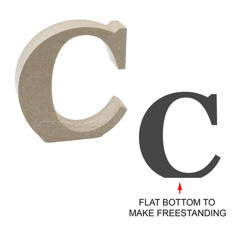 Free Standing Georgia Font 18mm Wooden Letters & Numbers 8cm - 40cm - LaserworksUK