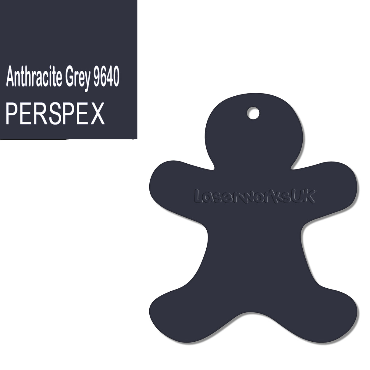 Acrylic Christmas Gingerbread Man Decorations (Pack of 12) - Laserworksuk