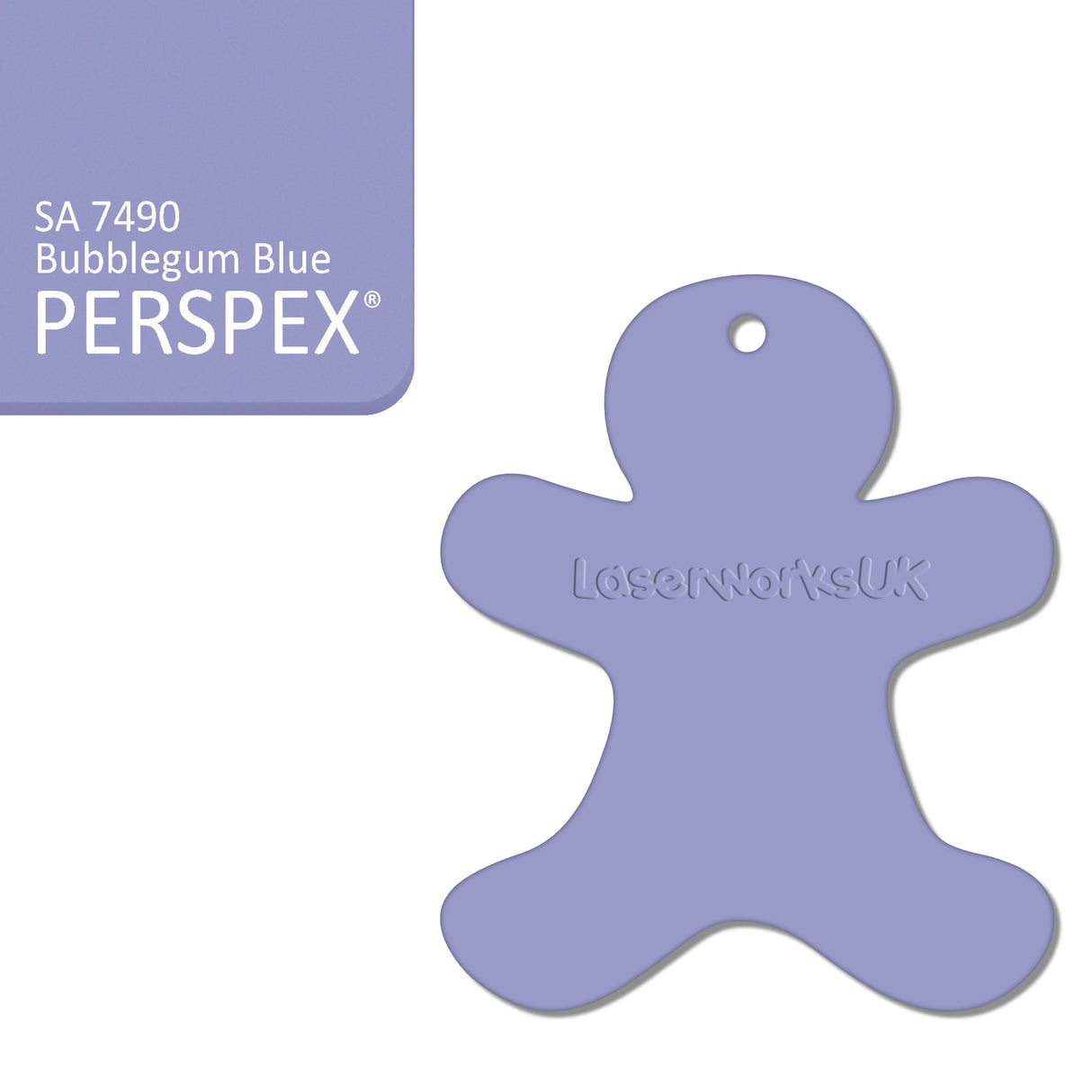 Acrylic Christmas Gingerbread Man Decorations (Pack of 12) - Laserworksuk