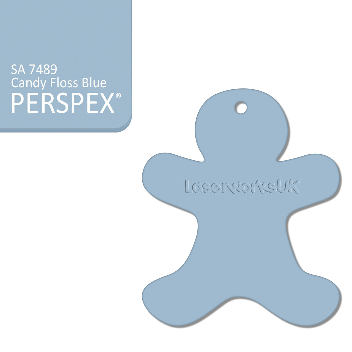 Acrylic Christmas Gingerbread Man Decorations (Pack of 12) - Laserworksuk