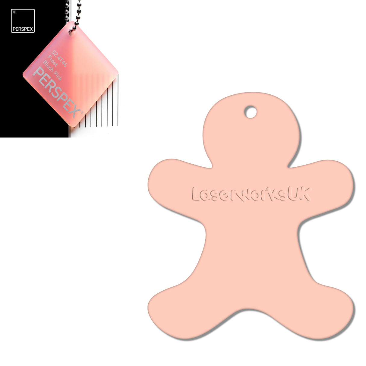 Acrylic Christmas Gingerbread Man Decorations (Pack of 12) - Laserworksuk