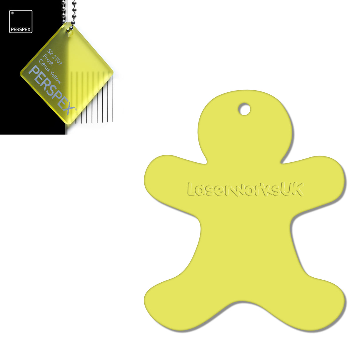 Acrylic Christmas Gingerbread Man Decorations (Pack of 12) - Laserworksuk