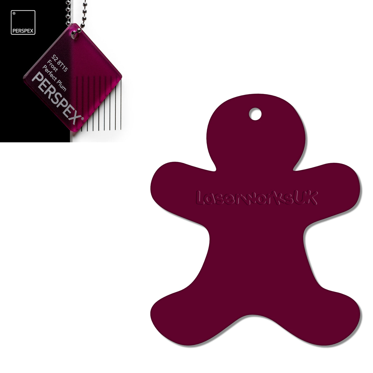 Acrylic Christmas Gingerbread Man Decorations (Pack of 12) - Laserworksuk