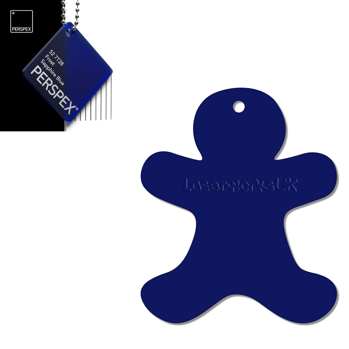 Acrylic Christmas Gingerbread Man Decorations (Pack of 12) - Laserworksuk