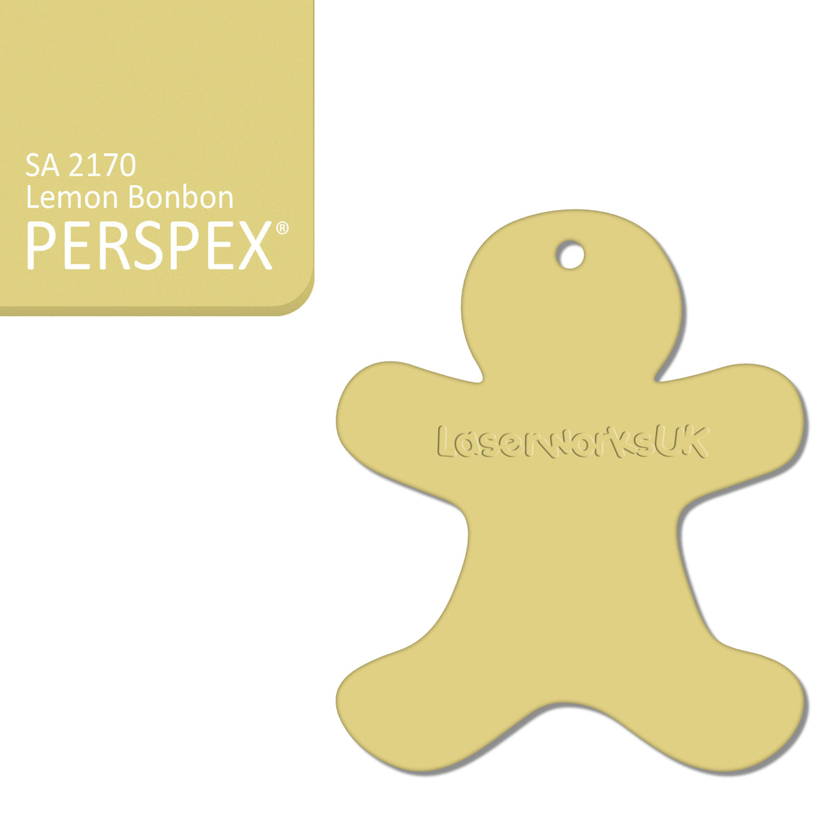 Acrylic Christmas Gingerbread Man Decorations (Pack of 12) - Laserworksuk