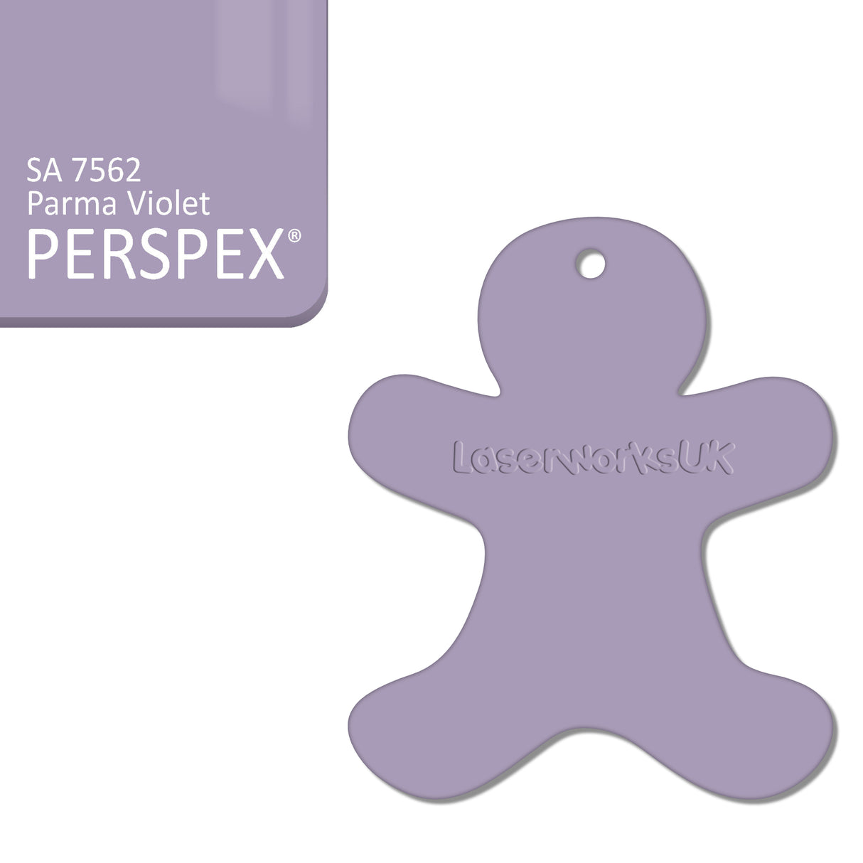 Acrylic Christmas Gingerbread Man Decorations (Pack of 12) - Laserworksuk