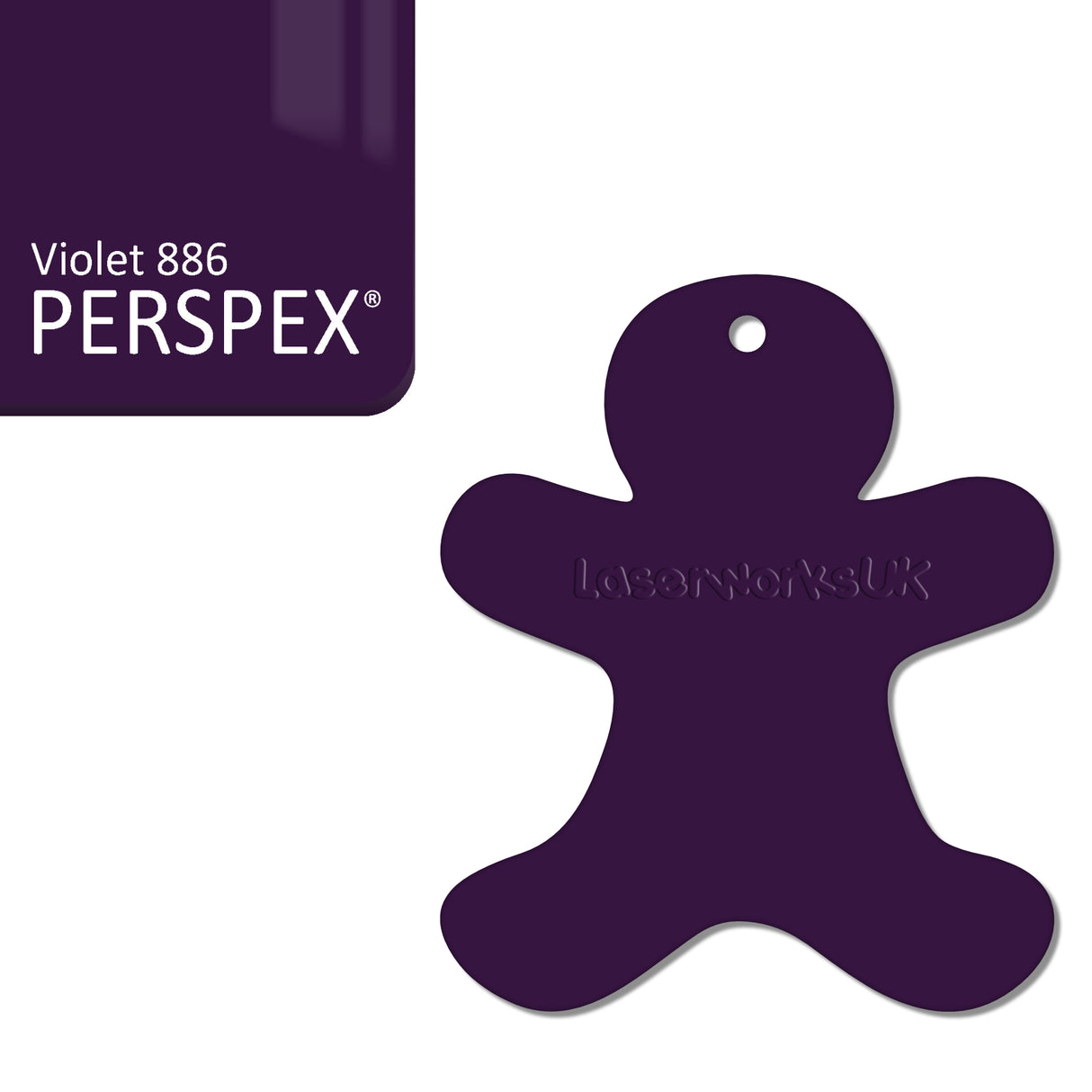 Acrylic Christmas Gingerbread Man Decorations (Pack of 12) - Laserworksuk