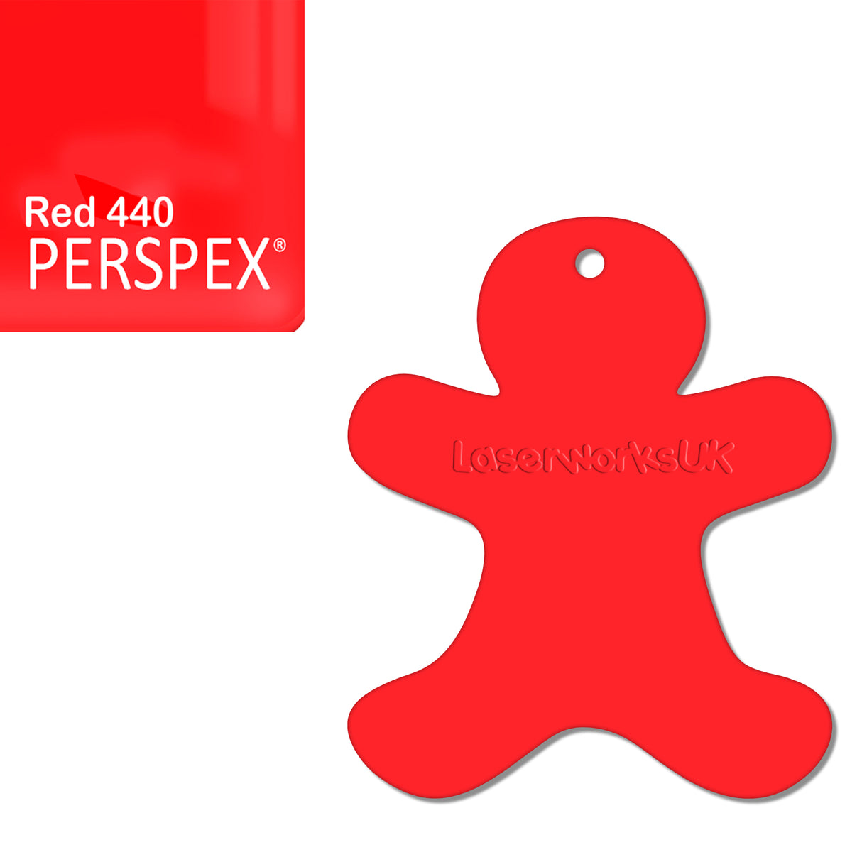 Acrylic Christmas Gingerbread Man Decorations (Pack of 12) - Laserworksuk