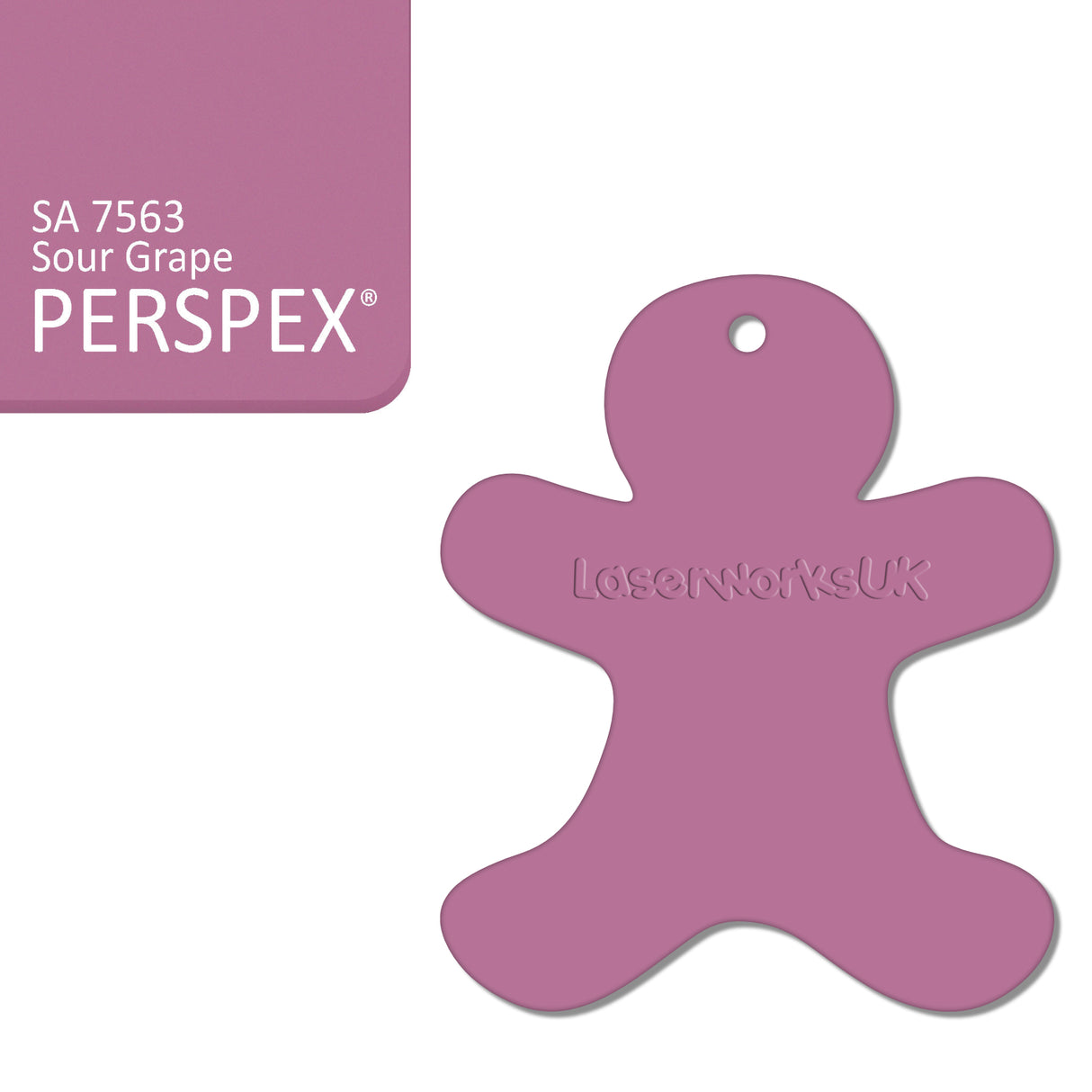 Acrylic Christmas Gingerbread Man Decorations (Pack of 12) - Laserworksuk