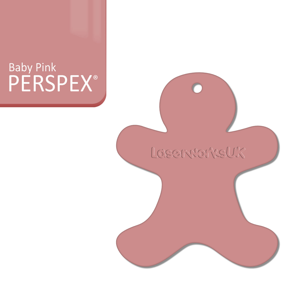 Acrylic Christmas Gingerbread Man Decorations (Pack of 12) - Laserworksuk