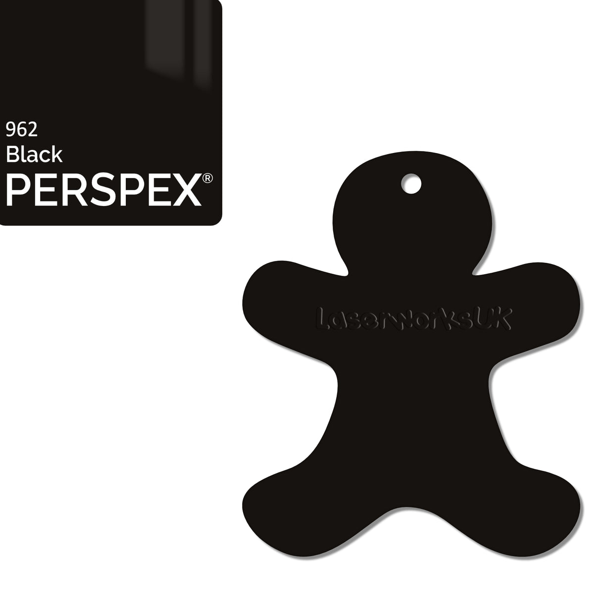 Acrylic Christmas Gingerbread Man Decorations (Pack of 12) - Laserworksuk