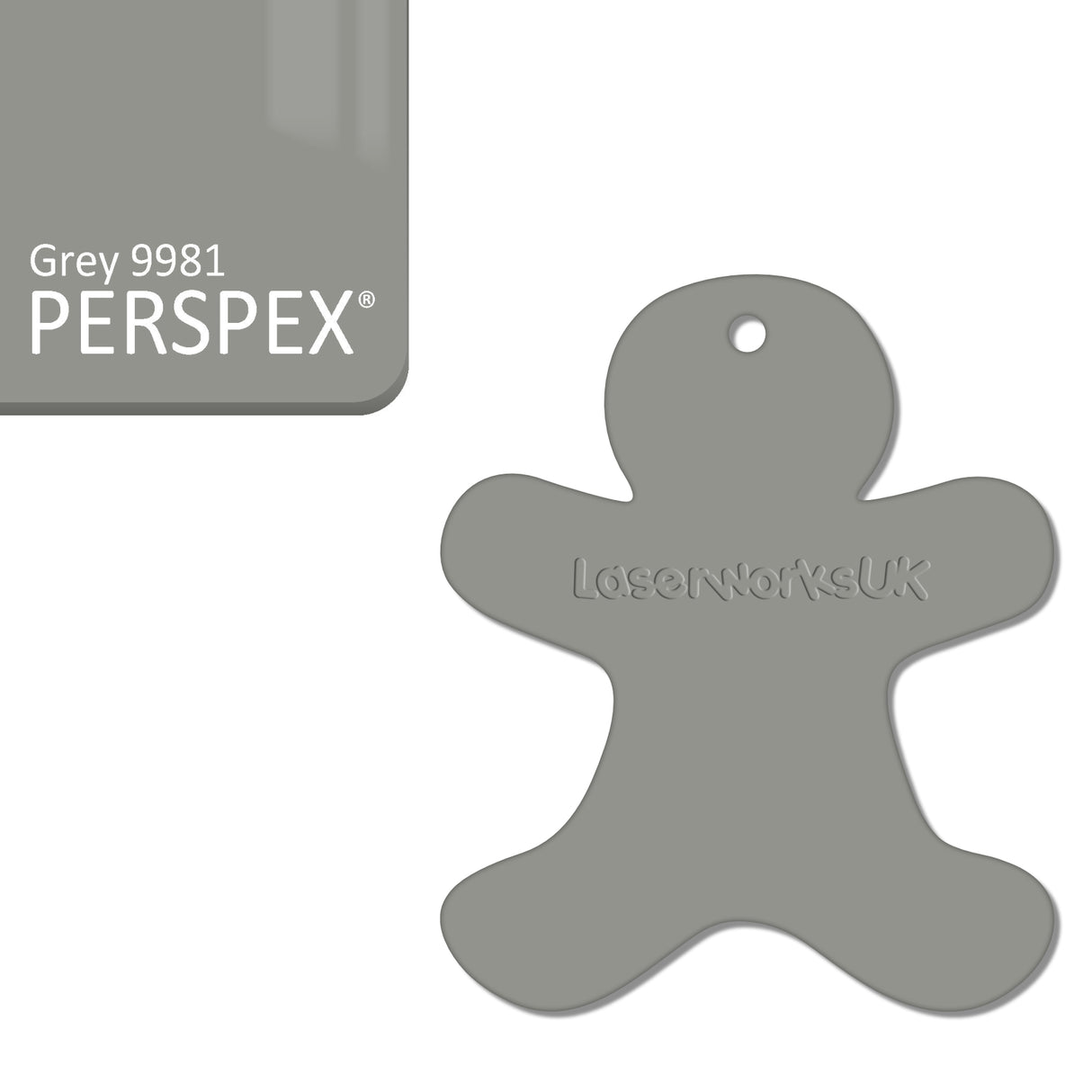 Acrylic Christmas Gingerbread Man Decorations (Pack of 12) - Laserworksuk