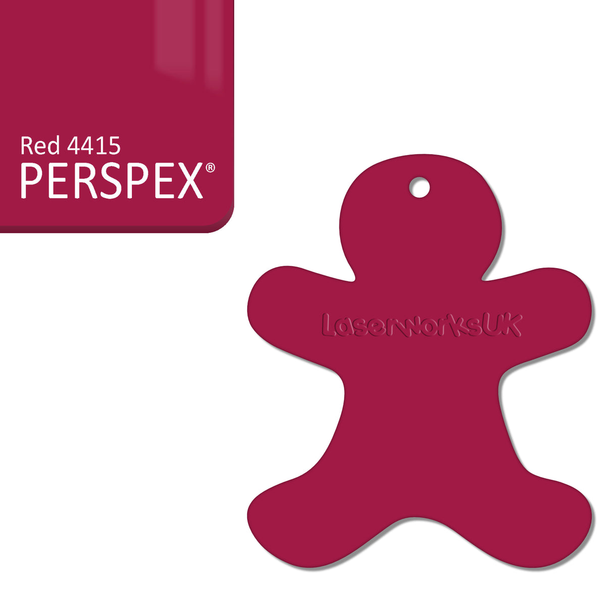 Acrylic Christmas Gingerbread Man Decorations (Pack of 12) - Laserworksuk