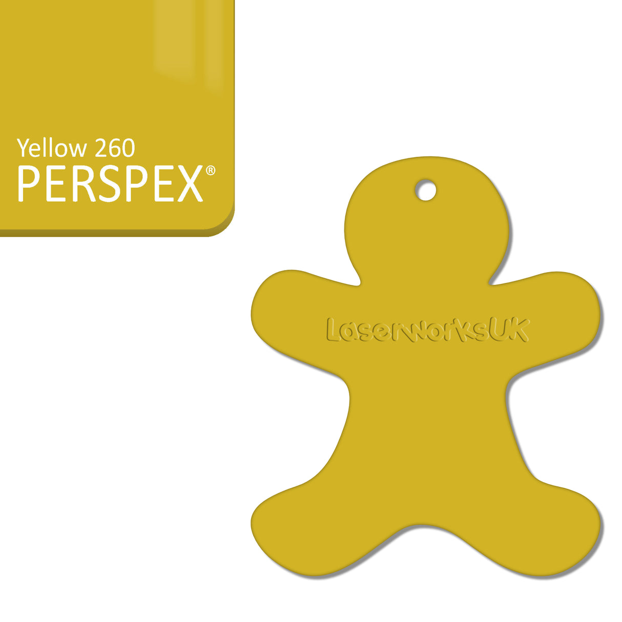 Acrylic Christmas Gingerbread Man Decorations (Pack of 12) - Laserworksuk