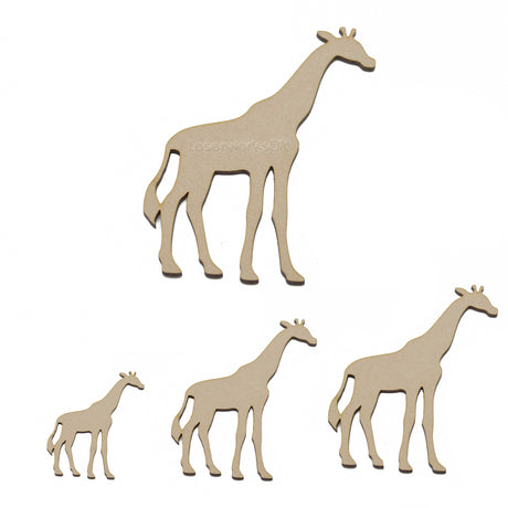 Giraffe Craft Shapes - Safari Craft Shapes - LaserworksUK