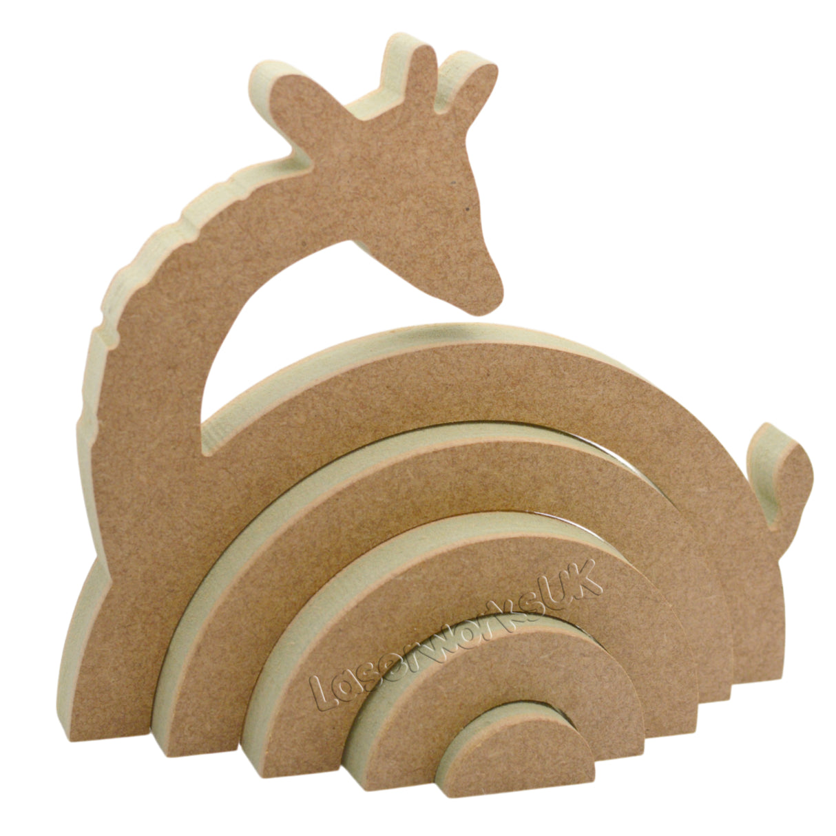 Giraffe Stacking Rainbow -18mm MDF Nursery Décor